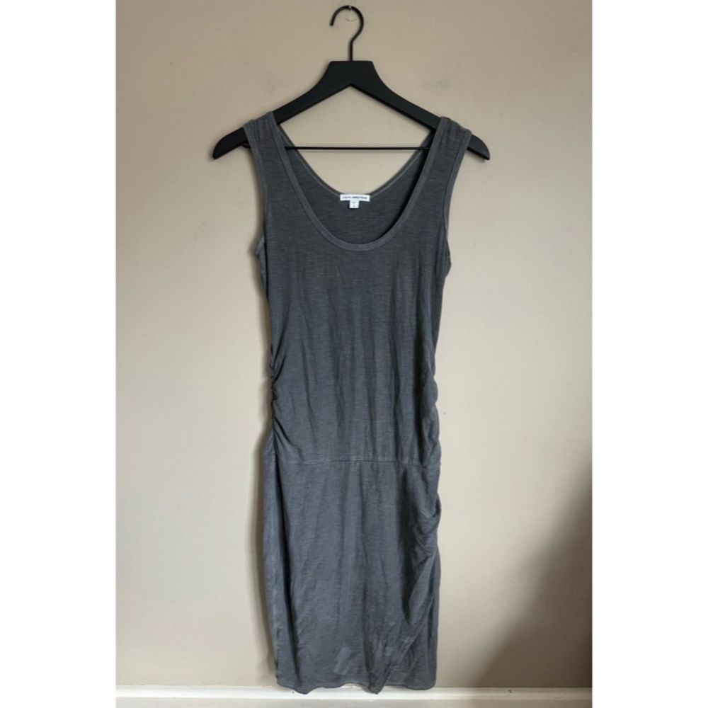 STANDARD JAMES PERSE Grey Ruched Tank Dress